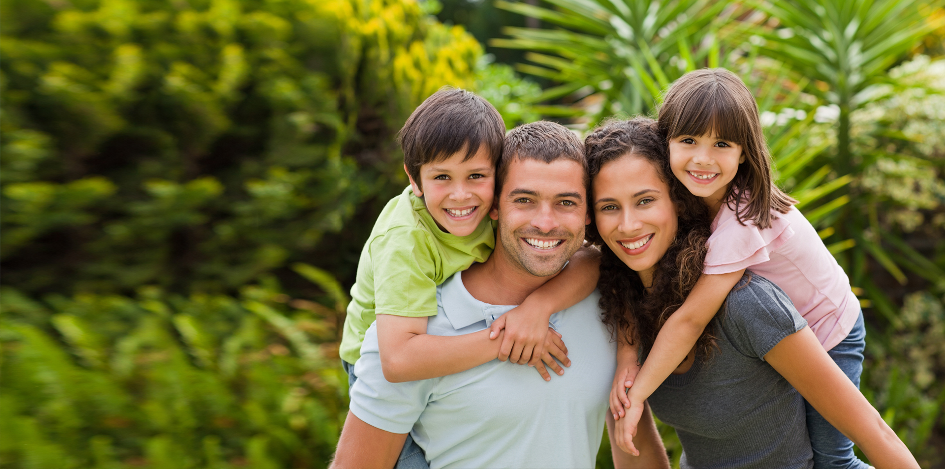 couple with children at their back